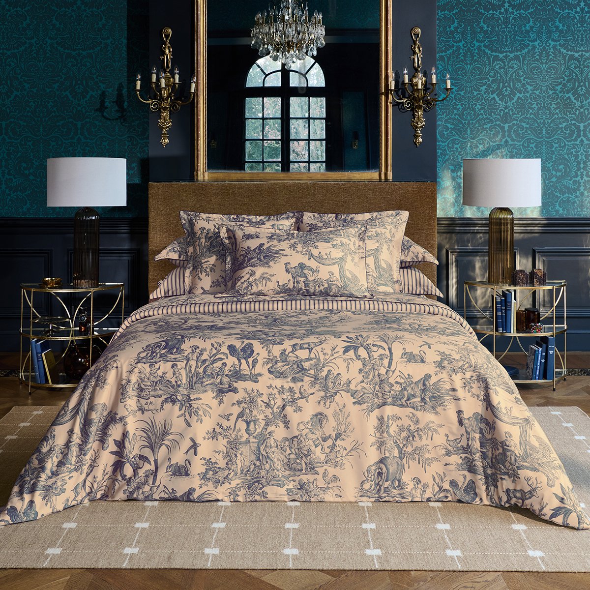 Housse de couette 4 CONTINENTS - Bronze / Marine