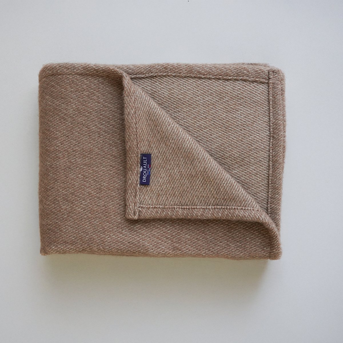 Couverture coton et mérinos - Marron