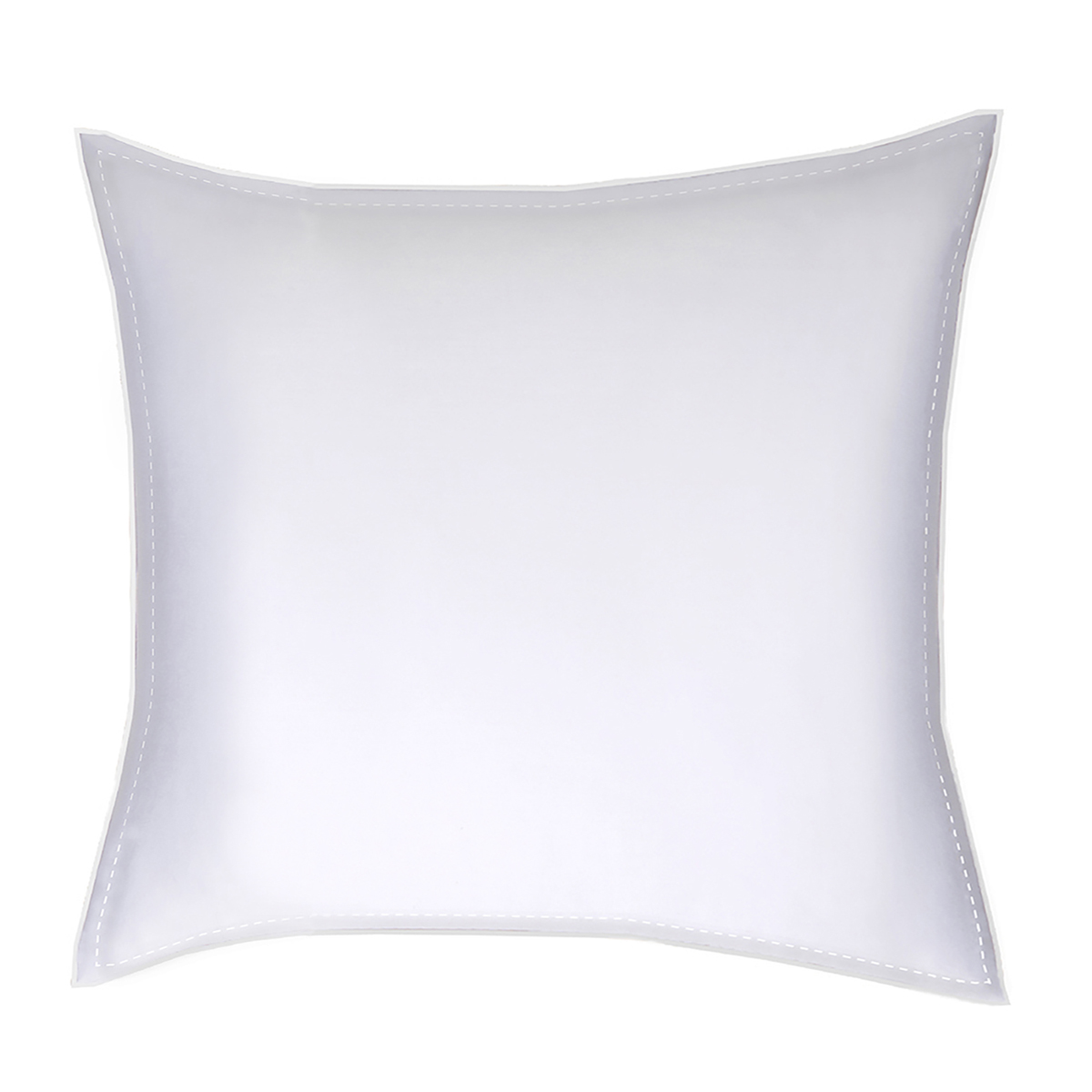 Taie d'oreiller PURE WHITE satin lavé blanc - finition blanc