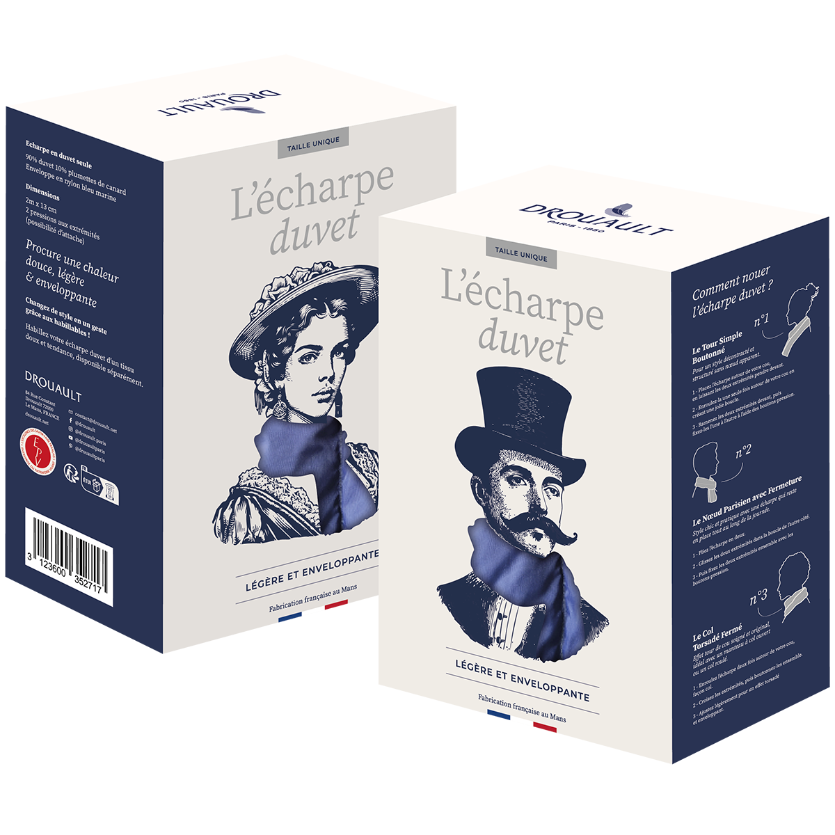 Détail écharpe duvet